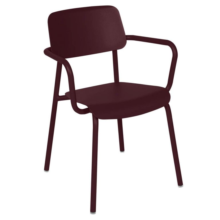 Fermob Studie tuinstoel met armleuning Black Cherry