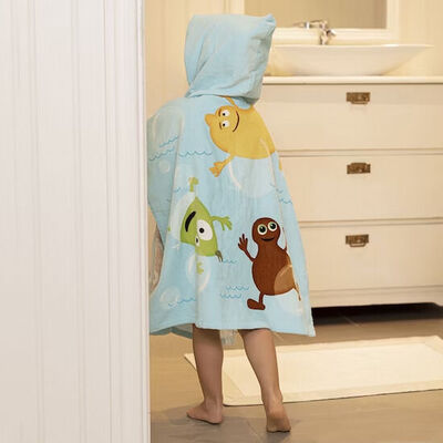 Babblarna Badeponcho Bobler, Blå