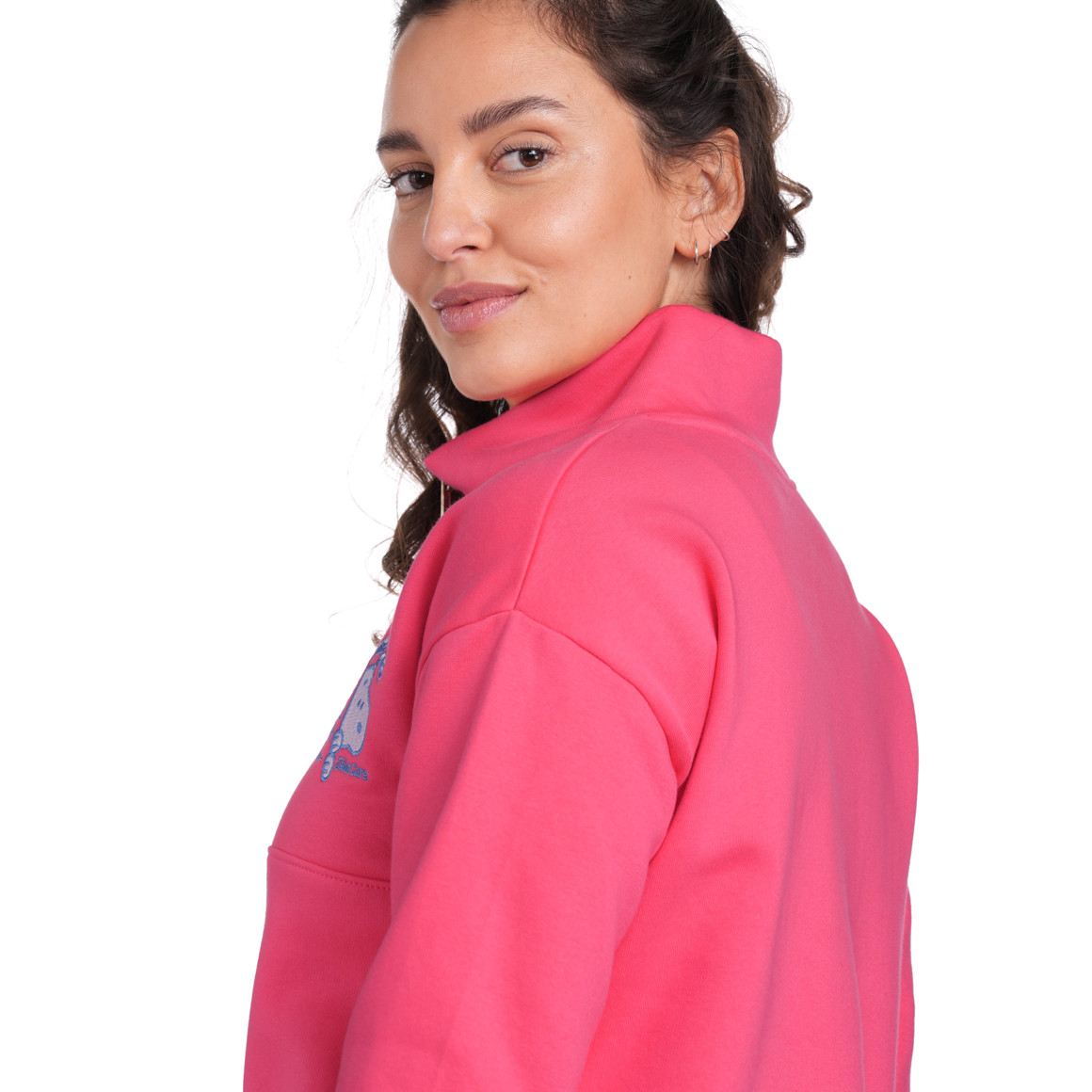 Jonas Nielsen Peanuts Sweatshirt im Troyer-Style pink