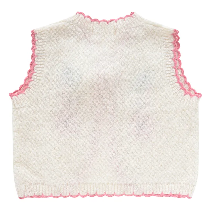 Louise Misha Gilet Brodé Main Sylna | Ecru