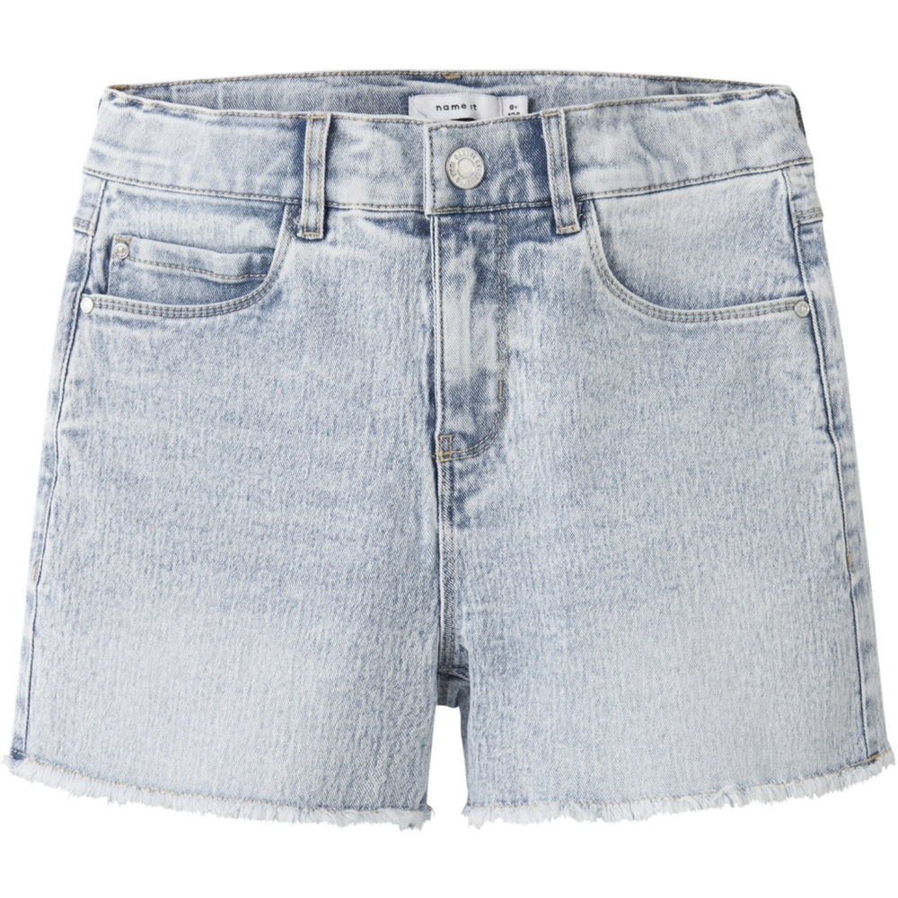 Køb Name It Light Blue Bleached Denim Nkfrose Hw Mom Dnm Shorts 8222-Ya Noos