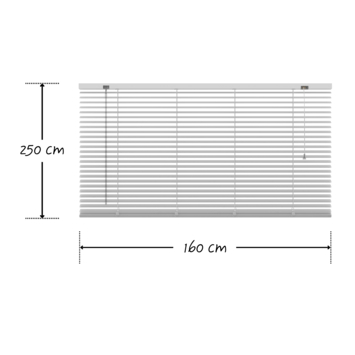 KARWEI aluminium jaloezie 16 mm wit (kleurnr. 201) 160x250 cm (bxh)