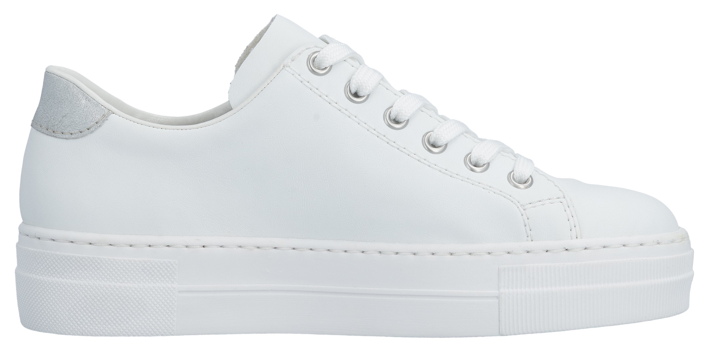 Rieker Plateausneaker  mit Zierreissverschluss seitlich, Freizeitschuh, Halbschuh, Schnürschuh