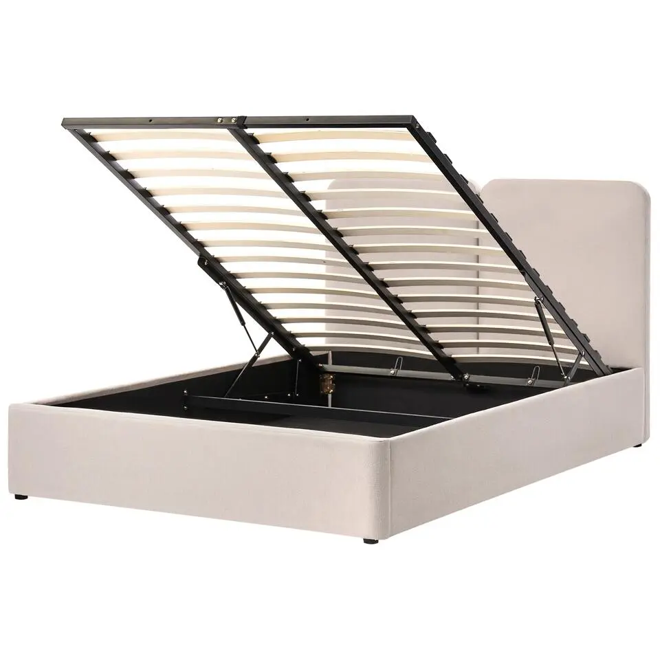 ARBOIS - Bed met opbergruimte - Beige - 160 x 200 cm - Polyester