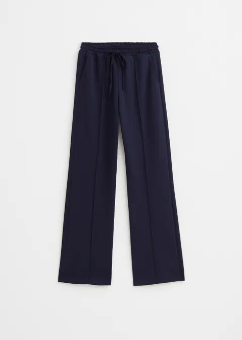 Broek met pintuck blauw (BLW.NCH)