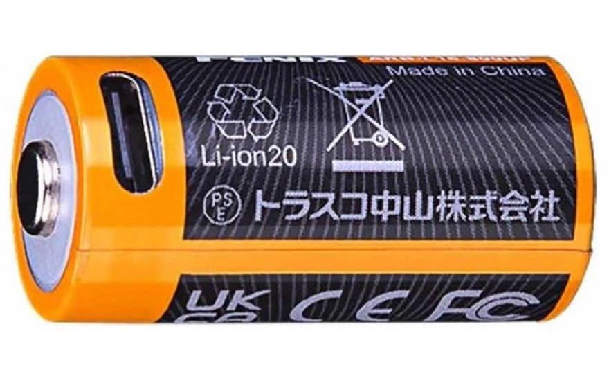 Akku ARB-L16-800UP Li-Ion 16340 mit USB-C 800 mAh, 1 StückUSB-C Akku