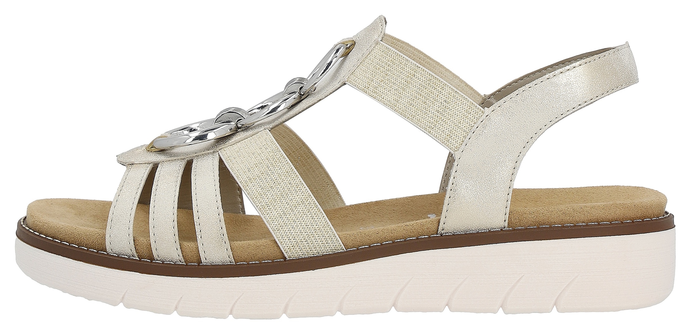 Remonte Sandale  , Sommerschuh, Sandalette, Keilabsatz, mit praktischen Gummizügen
