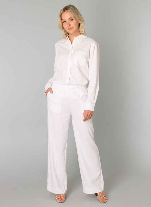 Base Level Leinenhose »Yul«  Sommerhose mit elastischem Bund
