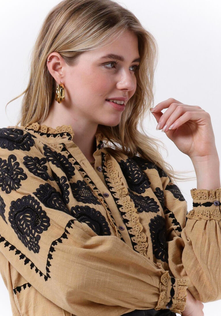 ANTIK BATIK camel antik batik blouse tobby blouse