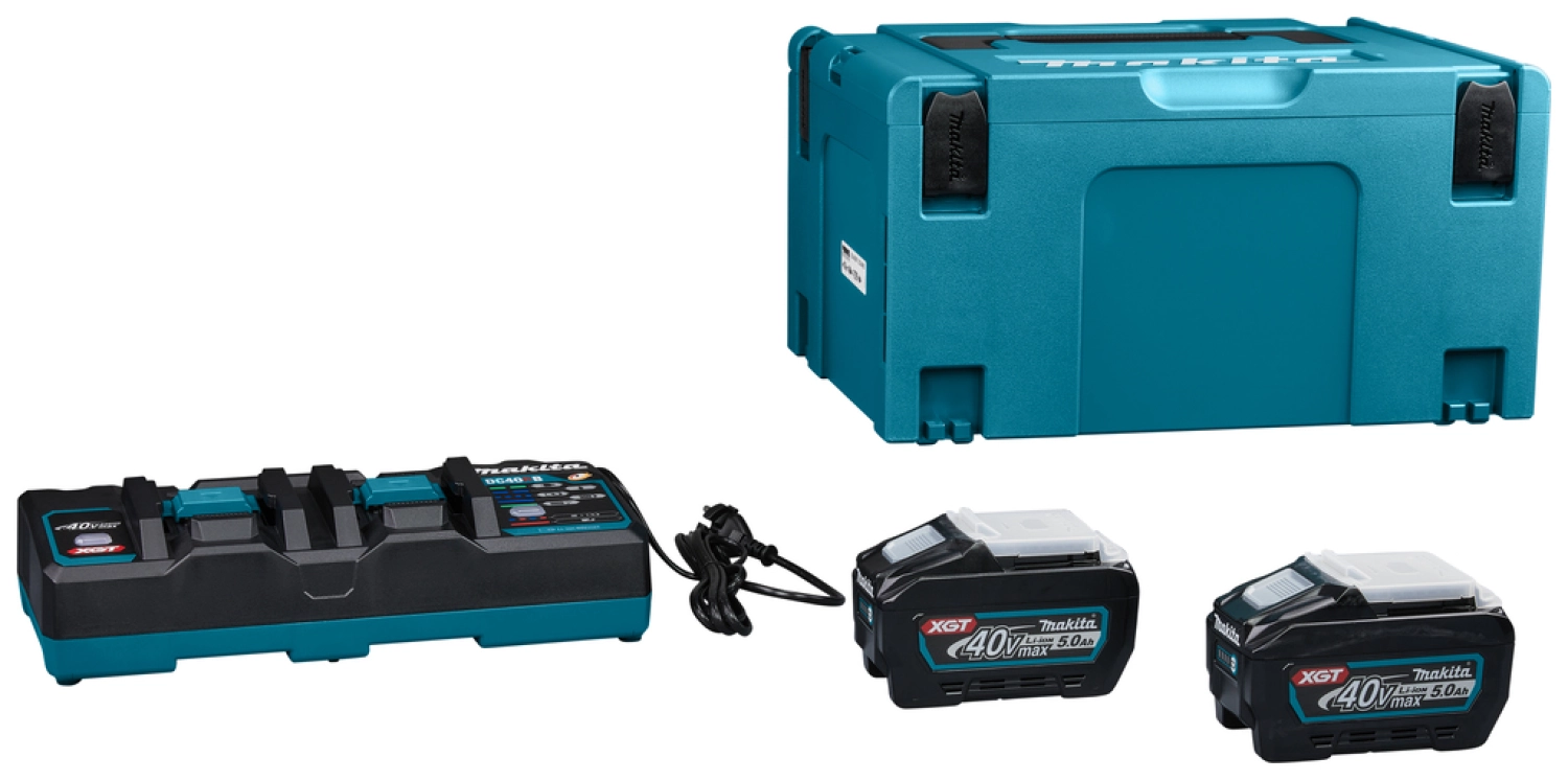 Makita 191U13-9 40V XGT Li-Ion accu starterset (2x 5.0Ah)   duolader in Mbox