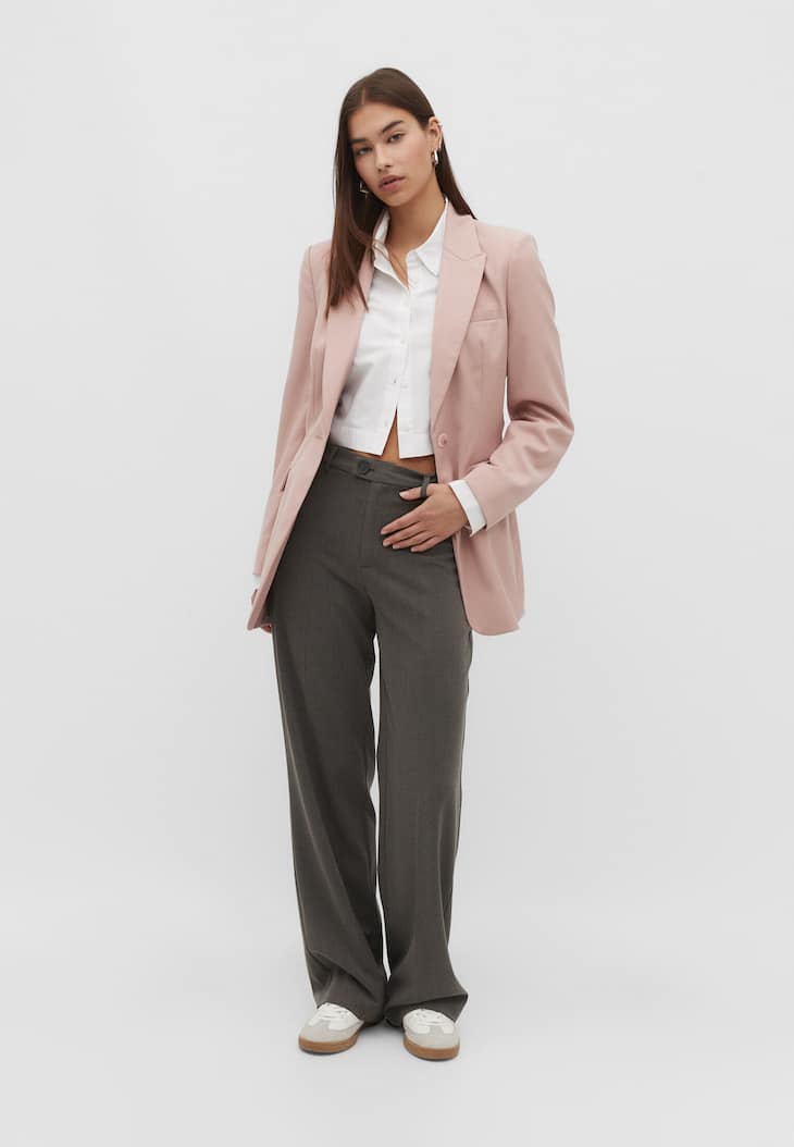 Blazer comprido com cinto