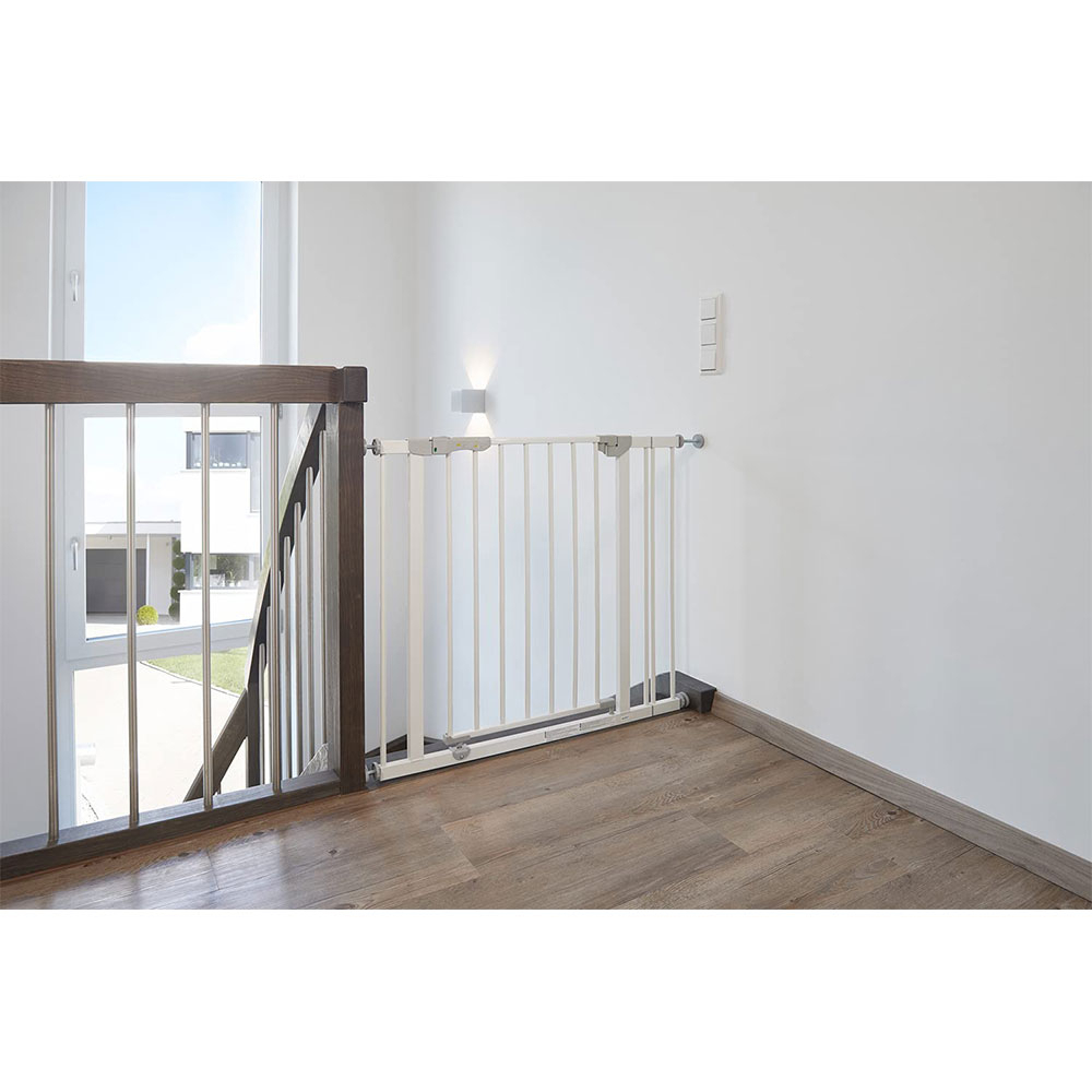 (78x103cm) Kinder Stahl Schutzgitter Sicherheitstor Baby Sicherheitsschutz Tür / Treppen Barriere - Weiss