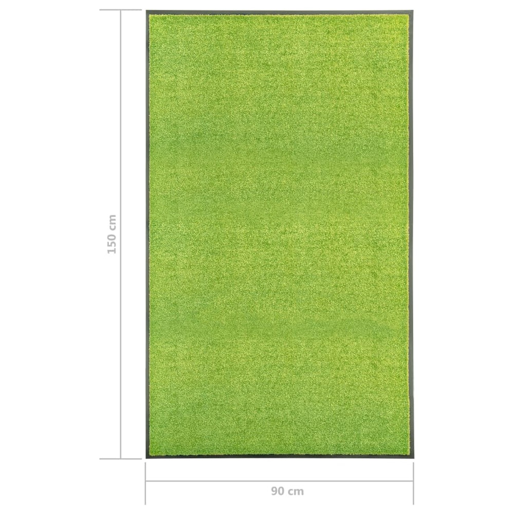 Paillasson lavable vert 90x150 cm
