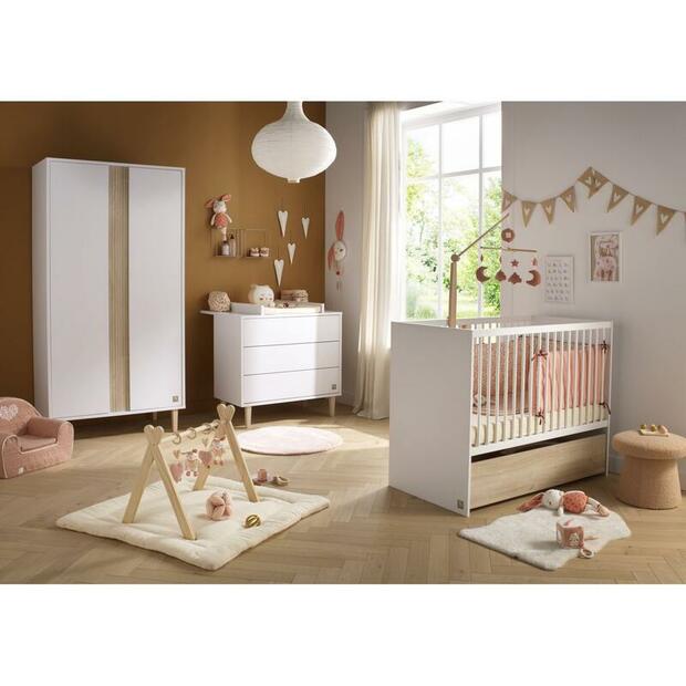 Chambre TRIO PALOMA Lit 60x120 + Commode + Armoire - SAUTHON