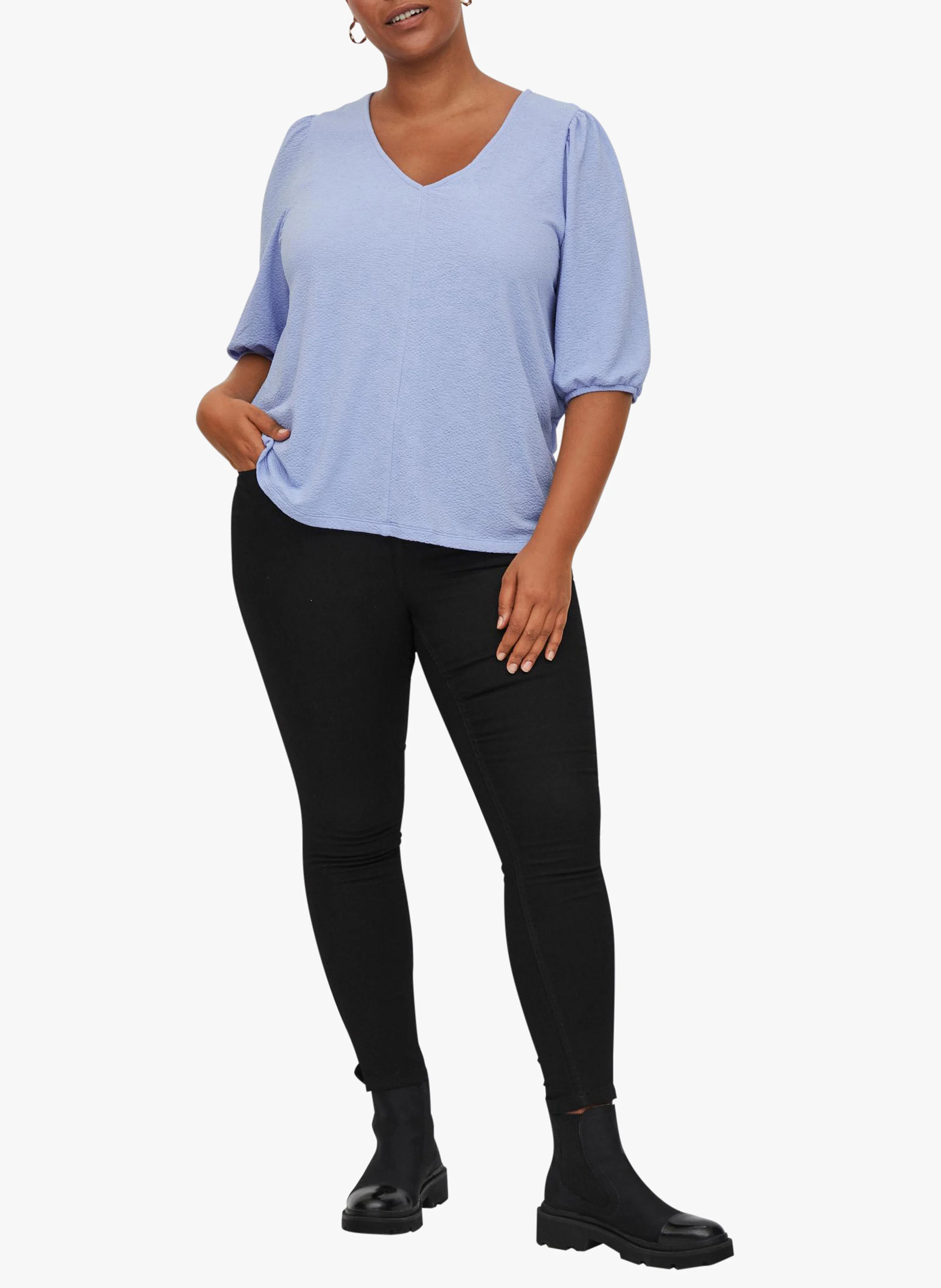 Top col V| Bleu