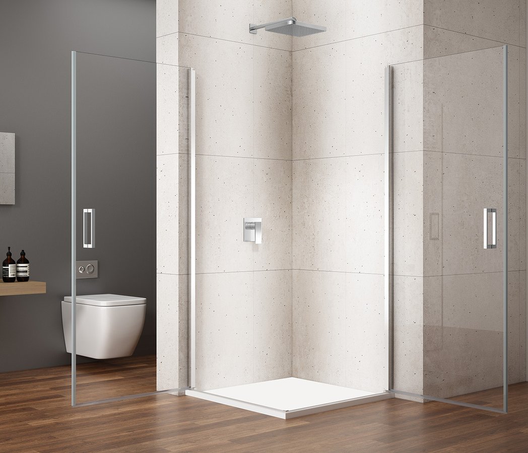 Gelco Loro douchecabine met grote draaideuren 90x90cm chroom