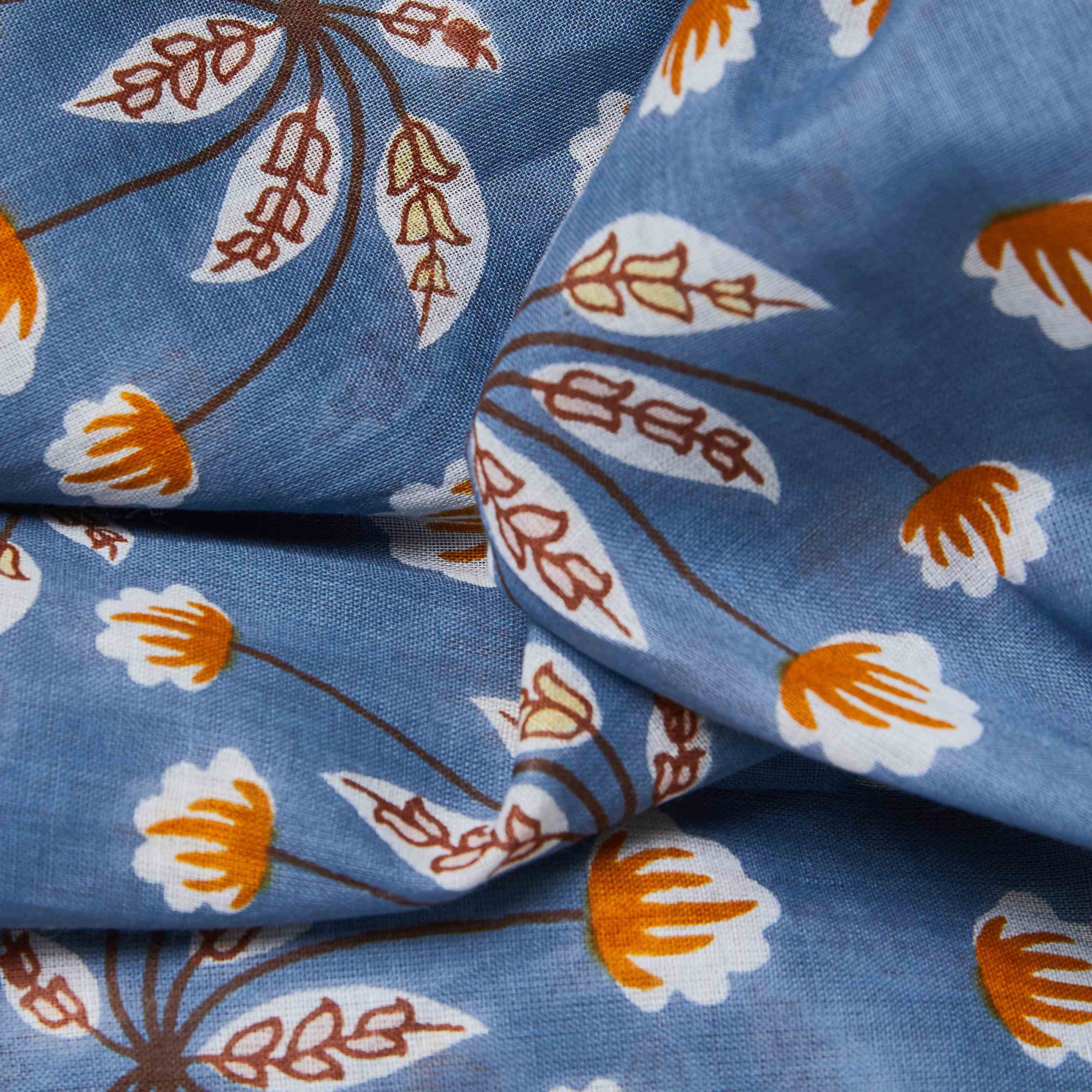 Etole imprimé fleuri femme - BLEU