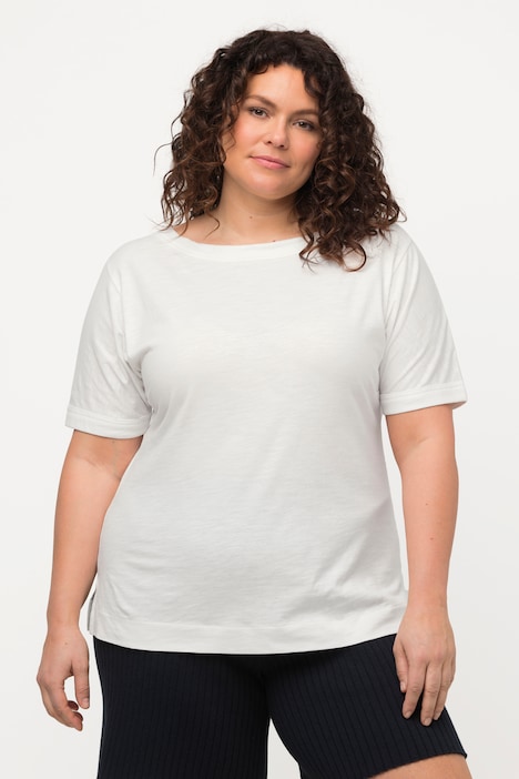 T-Shirt, Oversized, Rundhals, Halbarm, Biobaumwolle