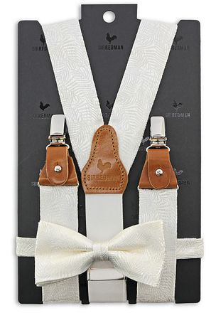 Sir Redman Bretels Wedding Combi Pack Festive Leaves Off-white SRCOMBI20179B kopen