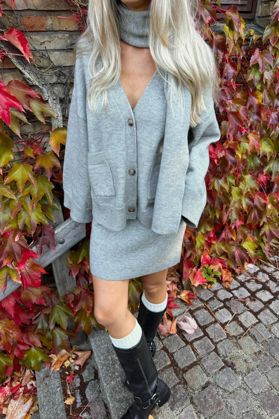 BYIC Sofieic Knit Skirt 1189 grey grey