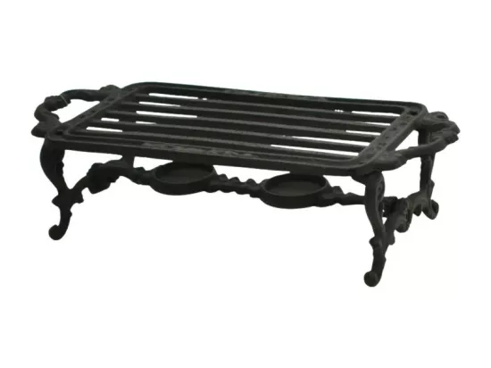 Chauffe plat en fonte marron 33.5 x 15 x 8 cm