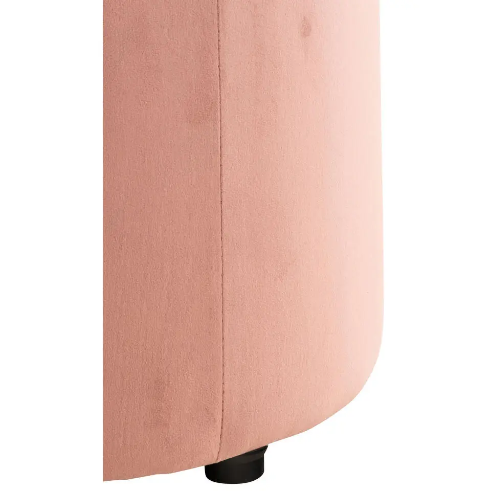 CLP Poef Pantin zwart Frame - Fluweel - roze