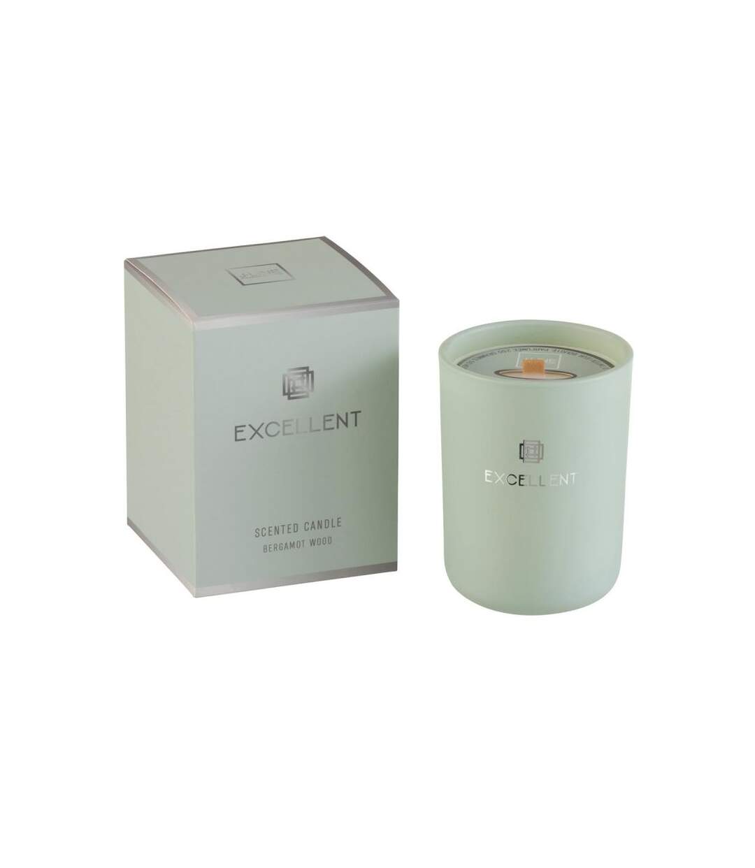 Paris Prix - Bougie Parfumée En Verre excellent 12cm Bergamot Wood Vert