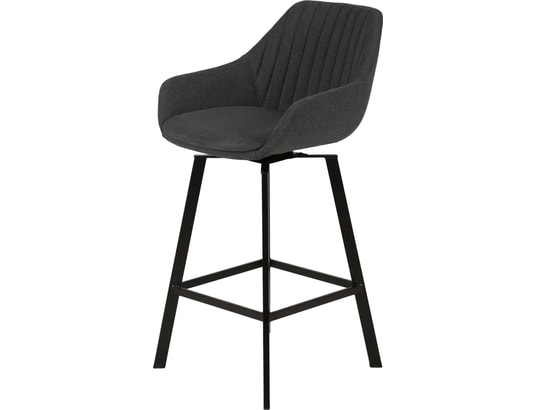 CONCEPT1 - Tabouret de bar Lot de 2 T. Moss gris fonce tissu (plan)