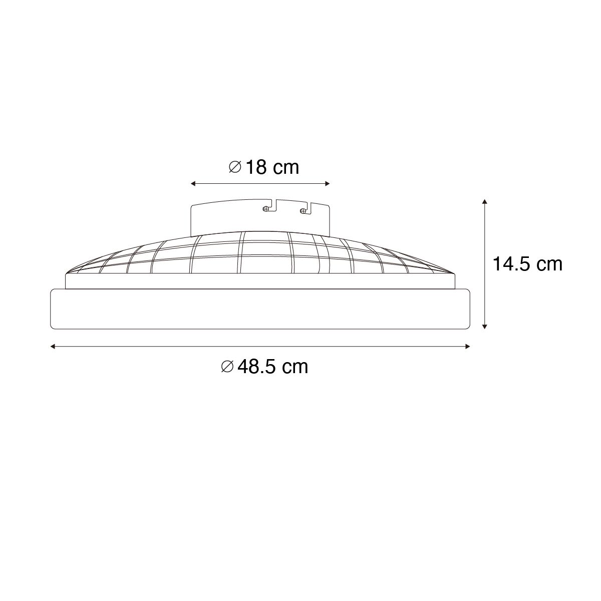 Plafondventilator wit 48.5cm incl. LED dimbaar in Kelvin met afstandsbediening - Clemo