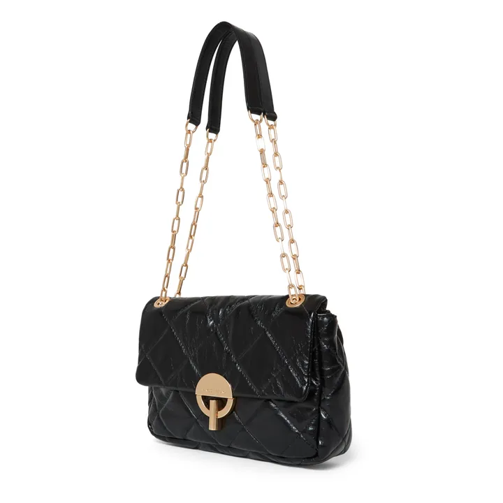 Vanessa Bruno Sac Moon MM Matelassé Cuir Craquelé | Noir