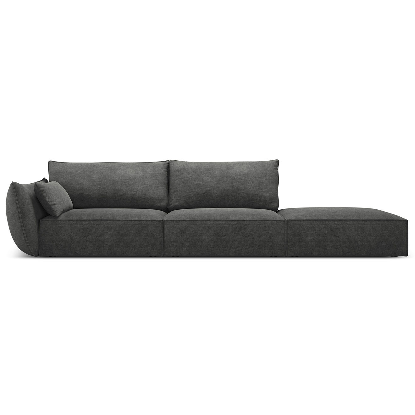 Mazzini Sofas Canapé gauche Vanda 4 Places gris - 286x100x85 cm