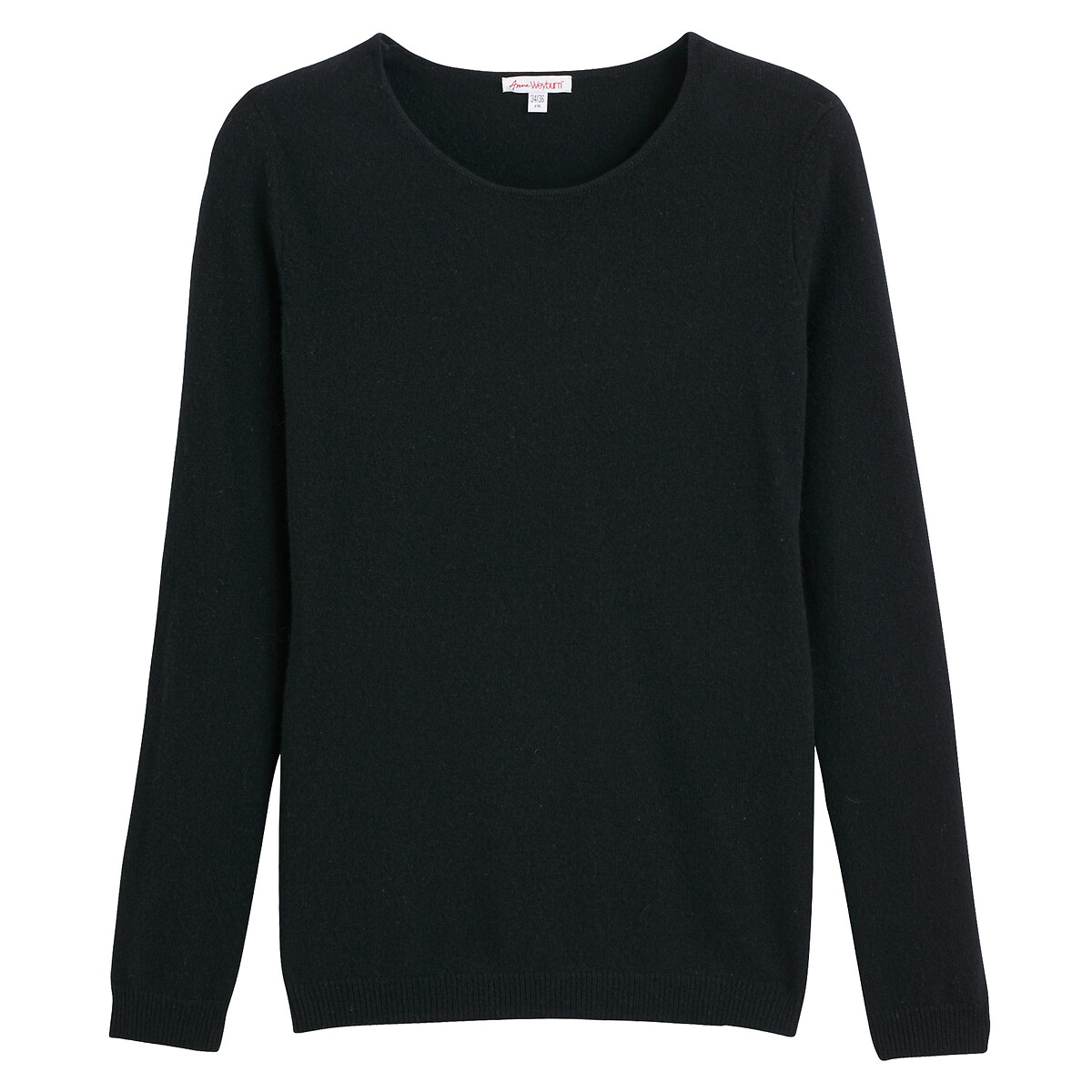 ANNE WEYBURN<br>Suéter de gola redonda, puro cashmere