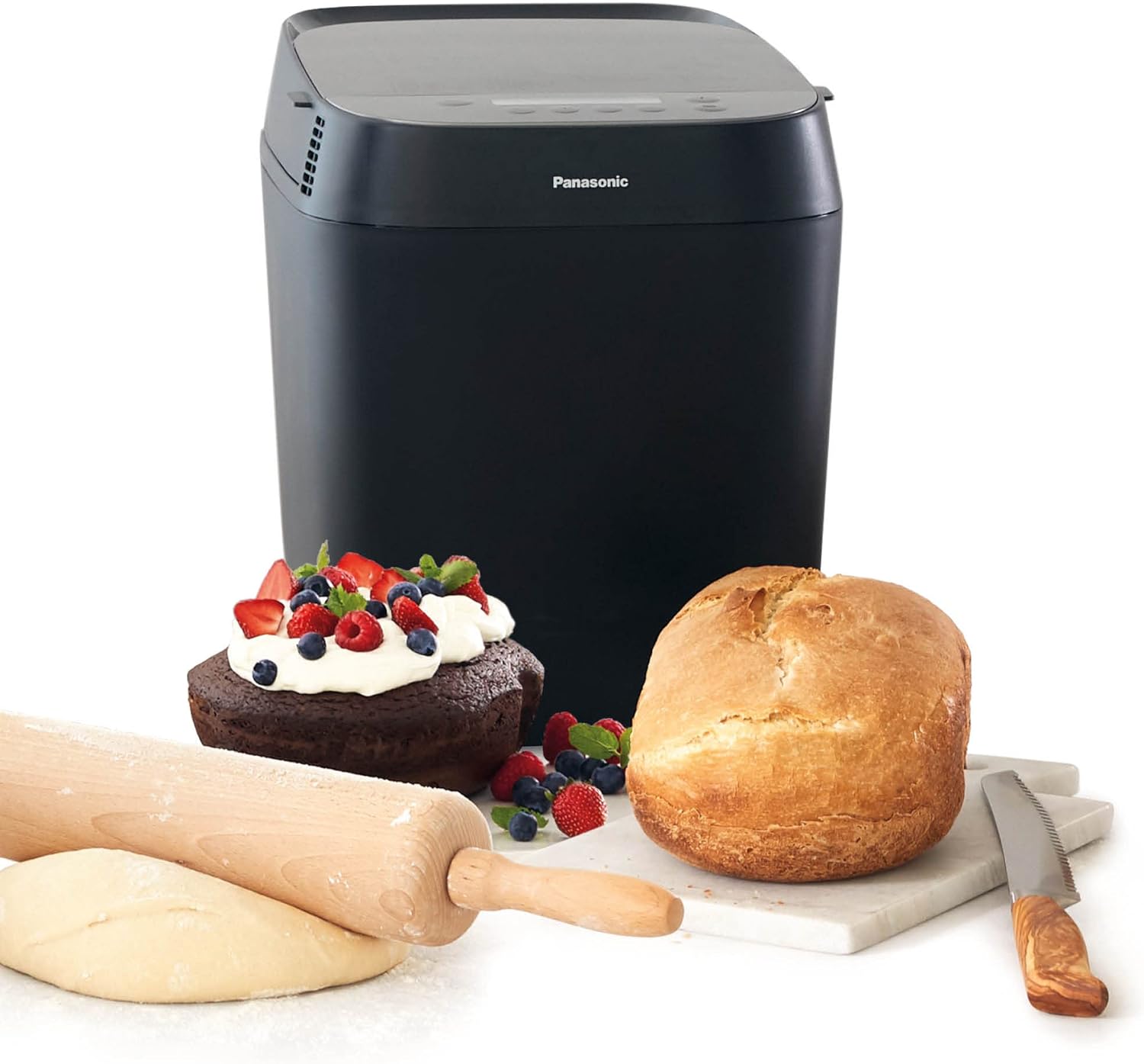 Panasonic Croustina Brotbackautomat SD-ZD2010 für Krustenbrot (18 Programme, Brotmaschine, glutenfrei, knuspriges Brot, Vollkorn-Krustenbrot), schwarz
