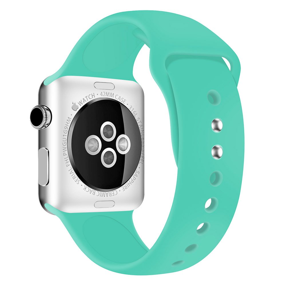 Apple Watch (42/41/40/38 mm) Silikon Sport Armband mit Doppelverschluss (Gelenkumfang: 160-195mm) - Mint