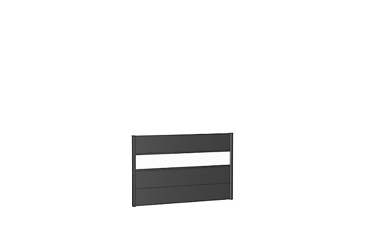 Panneau acier droit Biohort 150 x h.90 cm gris + verre acrylique