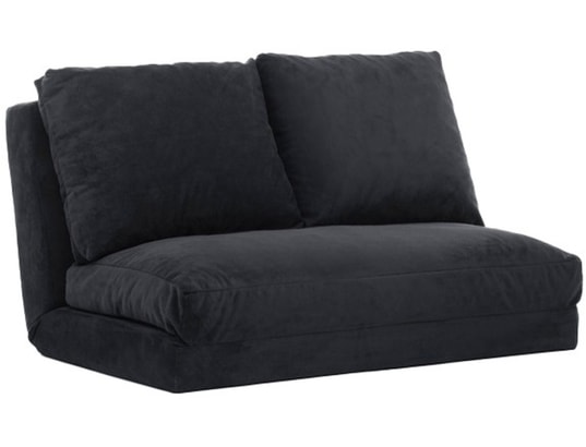 CONCEPT1 - Canapé lit Taida 2 places noir 120 x 68 x h62