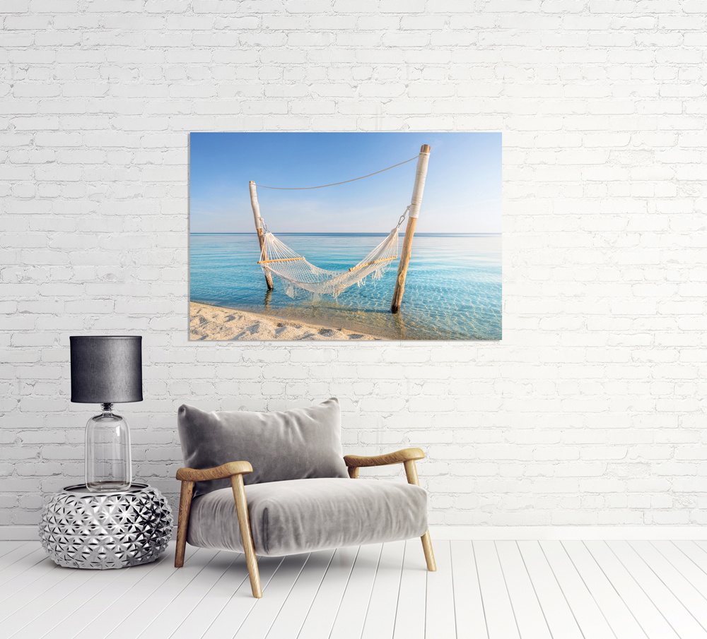 Akustikbild HÄNGEMATTE IM MEER 80x120cm, 7kg
