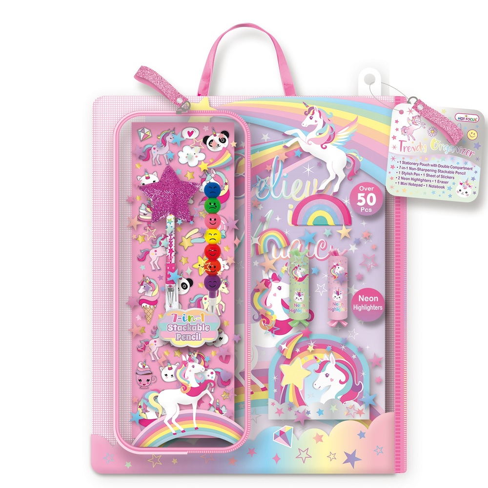 Trendiges Einhorn-Organizer-Set