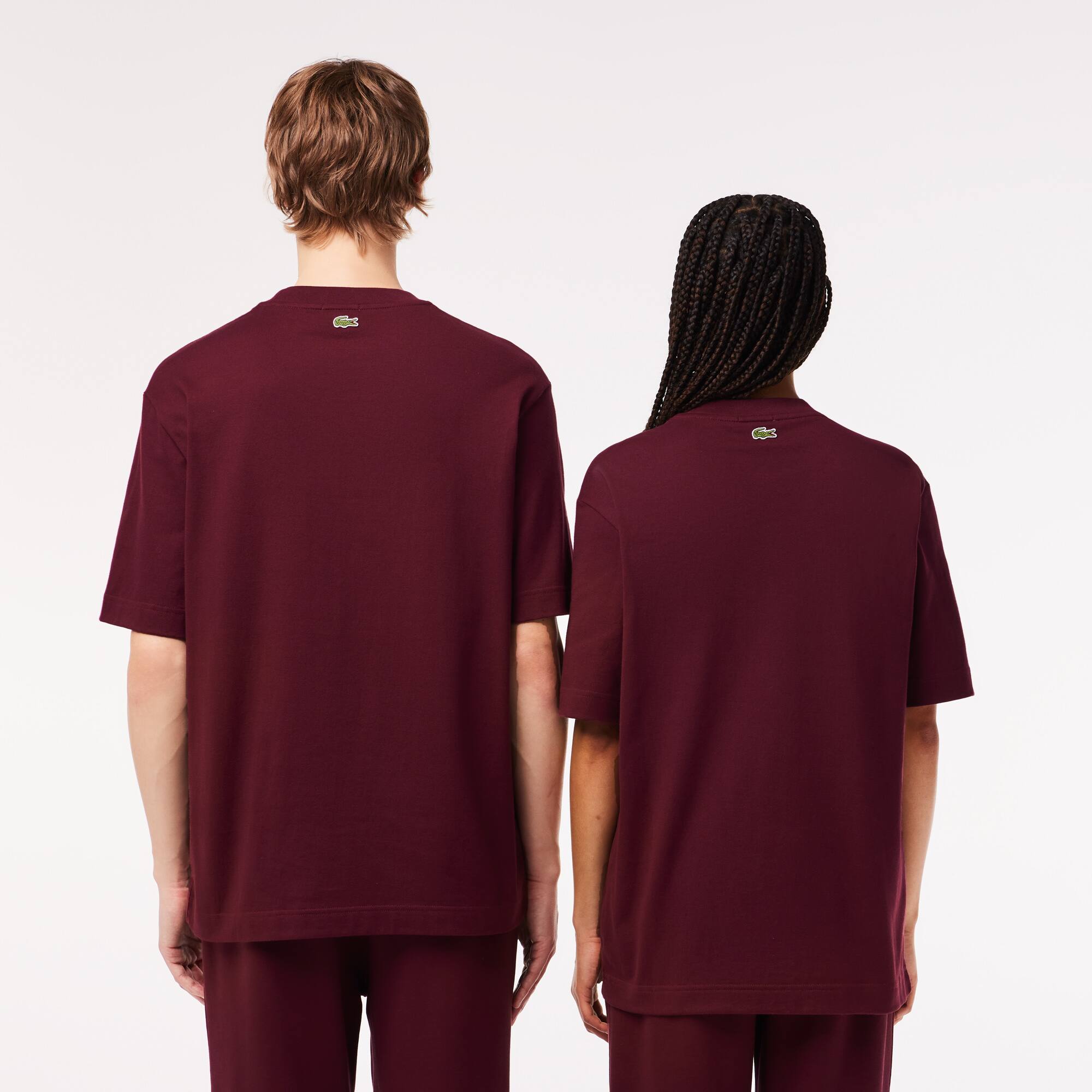 Unisex T-Shirt aus Bio-Baumwolle mit großem Krokodil T-Shirts - Rot - Lacoste - Unisex