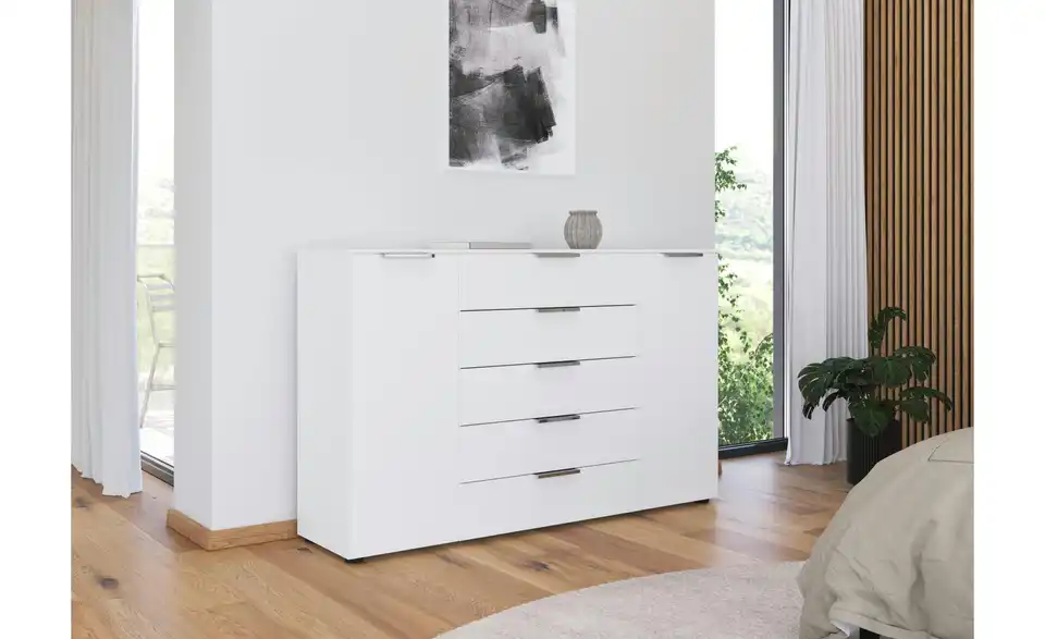 Sideboard Weiß Front: Dekor, Oberboden: Dekor 160 cm verchromt
