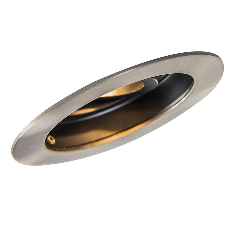 Set van 5 moderne inbouwspots staal - Rondoo