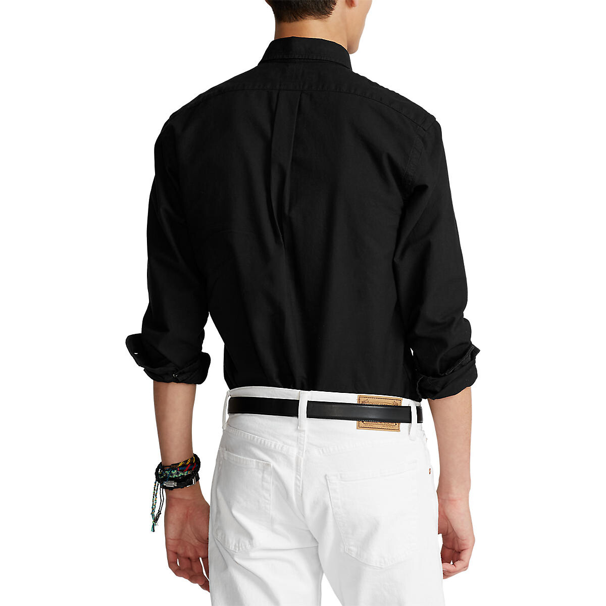 POLO RALPH LAUREN<br>Camisa Oxford elegante, tingida em peça