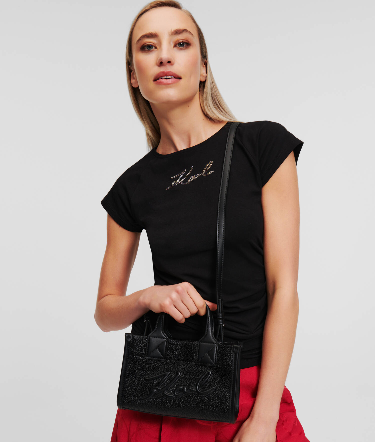PETIT CABAS EN CUIR GRAINÉ K/SKUARE
