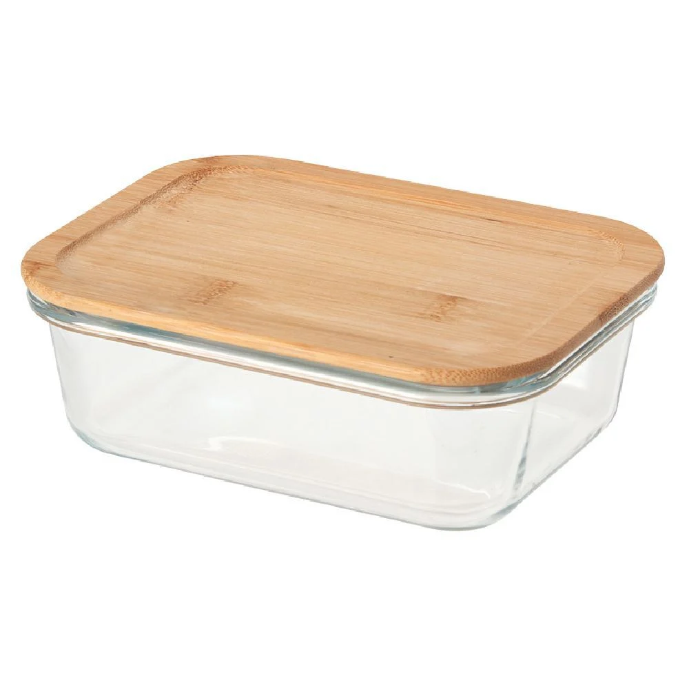 Boîte en verre et bambou 1 L