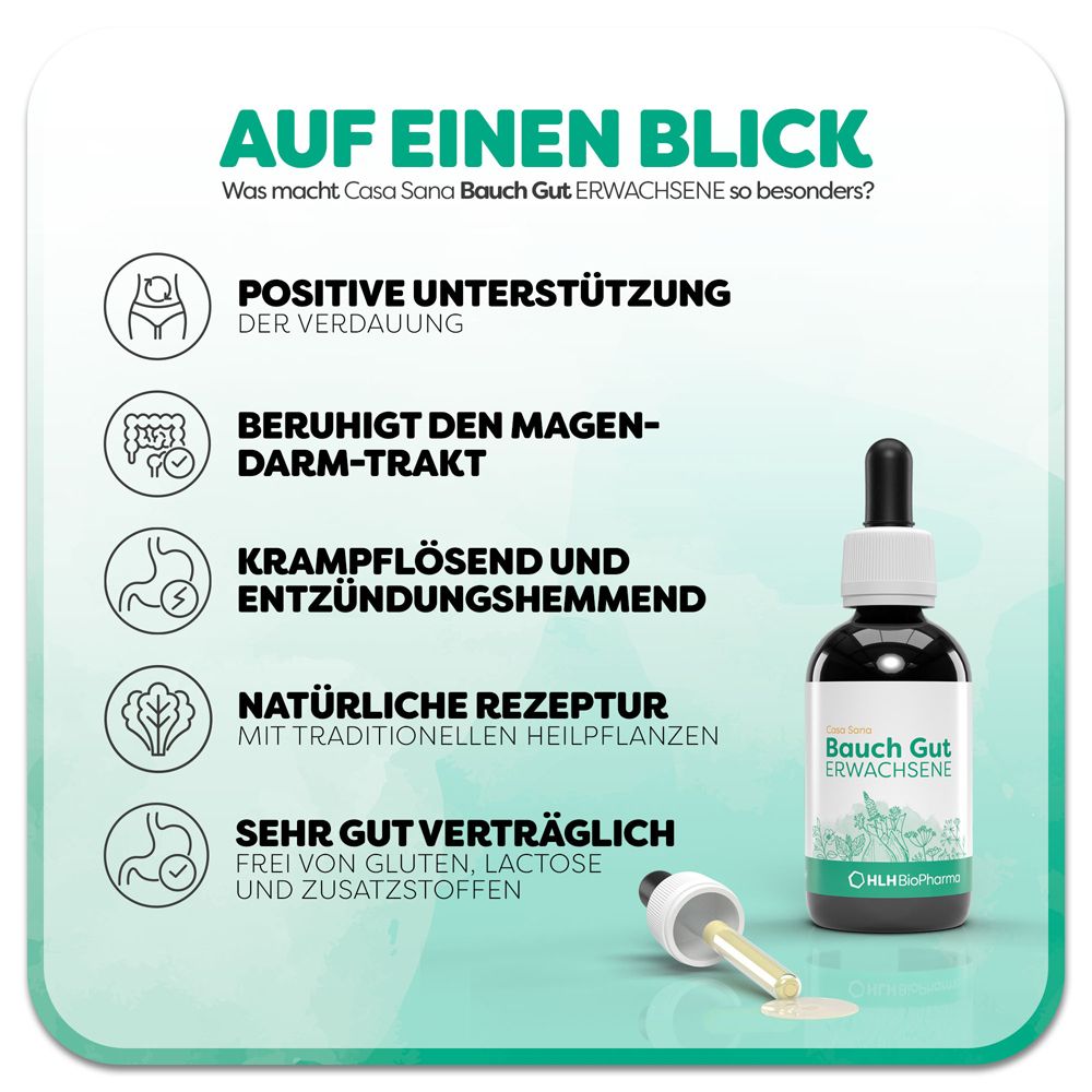 Casa Sana Bauch Gut ERWACHSENE - Pflanzenxtrakte für einen entspannten Bauch