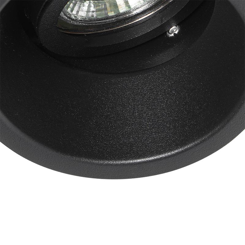 Moderne inbouwspot zwart draai- en kantelbaar - Alloy