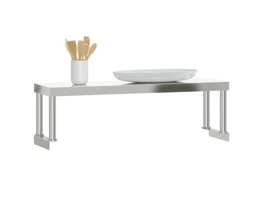 VIDAXL - Mobilier bar et restaurant étagère de table de travail 110x30x35 cm inox