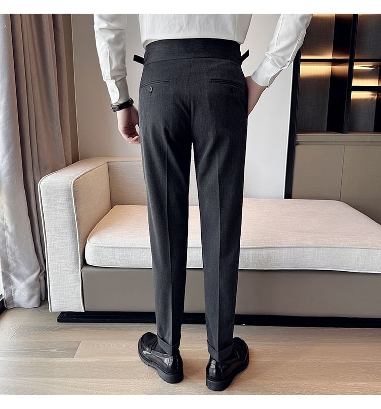 Blueforce - Hoge taille effen taps toelopende broek