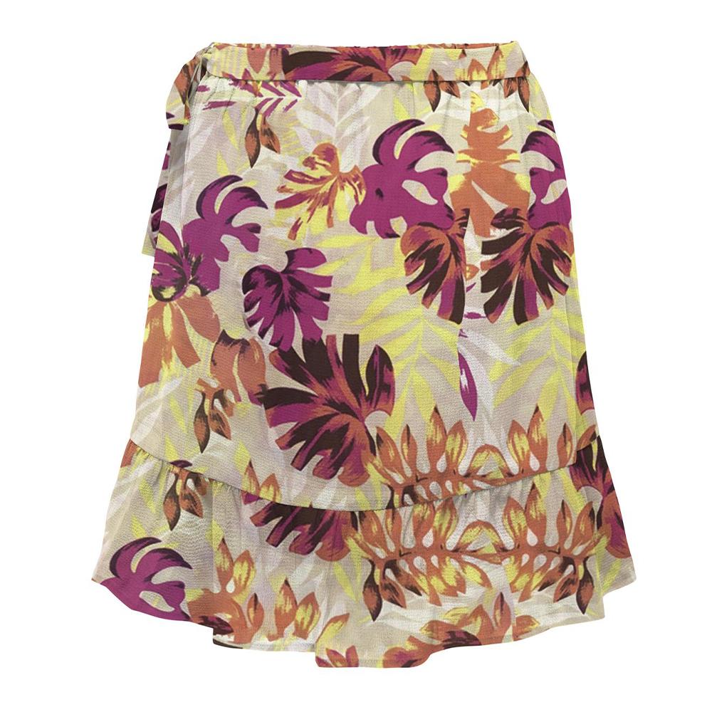 Only Jupe Jaune/Rose Femme Only Onlnova Life Merle