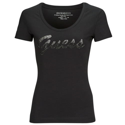 Guess - SS RN GUESS SHINY TEE - Noir